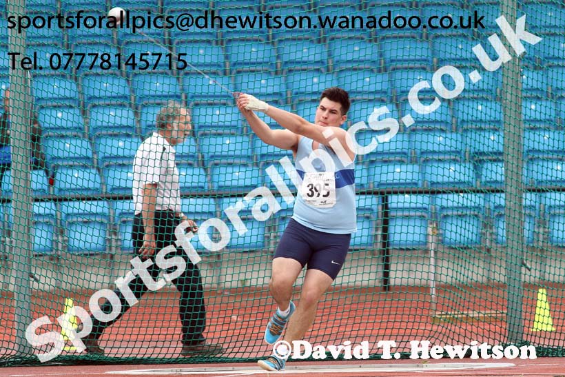 Mens under-20s hammer, Northern Championships, Sport City, Manchester. Photo: David T. Hewitson/Sports for All Pics